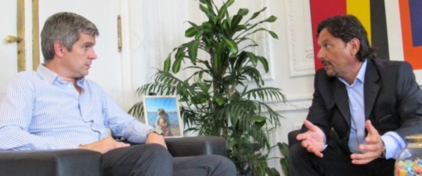 El intendente Gustavo Sáenz se reúne con Marcos Peña en la Casa Rosada