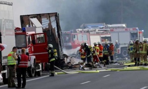 Al menos 18 muertos en un accidente de autobús en Alemania