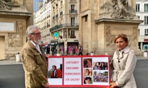 Bouvier y Peñalva protestan en París contra Urtubey y sus políticas de impunidad