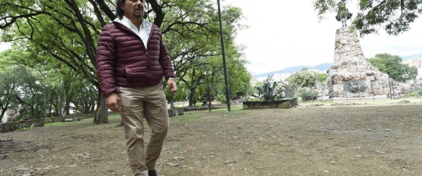 Sáenz supervisa las obras municipales en el Monumento a Güemes