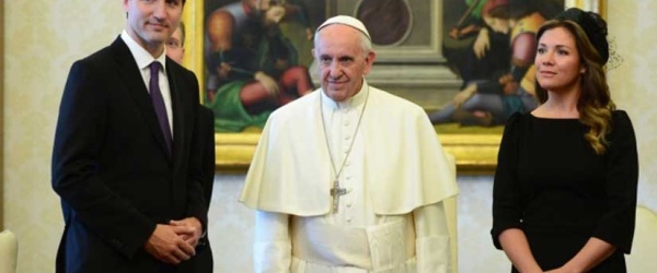 El Papa Francisco recibe en audiencia al Primer Ministro de Canadá, Justin Trudeau