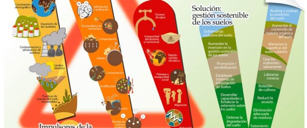 Contaminación y degradación del suelo causada por el hombre