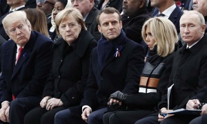 Macron advierte sobre 'viejos demonios' a 100 años del fin de la Primera Guerra