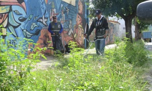 En un mes, la Municipalidad desmalezó 200 hectáreas de espacios verdes