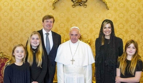 El papa Francisco recibe la visita oficial de los reyes de Holanda