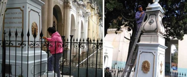 La Municipalidad restaura los mausoleos más antiguos del cementerio de la Santa Cruz