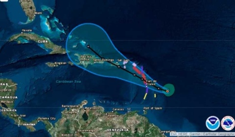 El huracán María alcanza la categoría 3 y se acerca a las Antillas Menores