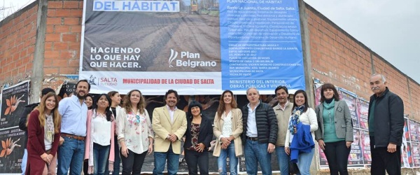 Sáenz, Bettina Romero y Matías Cánepa visitan las obras en Villa Juanita