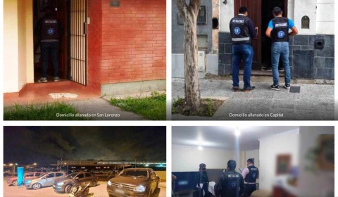 La página web de los fiscales de Abel Cornejo publica la foto del interior de un domicilio allanado por el CIF