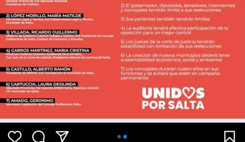 La lista del ministro Ricardo Villada, partidaria de la 'estabilidad' de los jueces de la Corte de Justicia de Salta