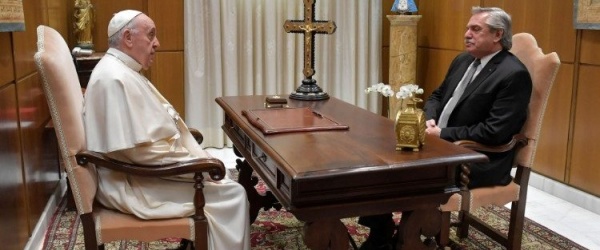 El Papa recibe al presidente Alberto Fernández