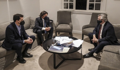 El Presidente recibe en Olivos al gobernador Sáenz