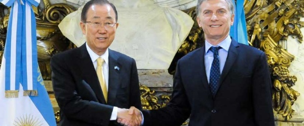 Macri recibe a Ban Ki-moon y asegura que Argentina se encuentra en una etapa de cambio