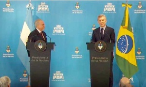Macri y Temer coinciden en la necesidad de fortalecer el Mercosur