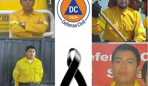 Duelo oficial por la muerte de cuatro trabajadores de Defensa Civil de Salta