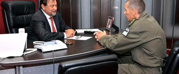 El vicegobernador Miguel Isa recibe al jefe de la Agrupación Salta de Gendarmería Nacional