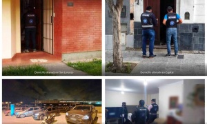 La página web de los fiscales de Abel Cornejo publica la foto del interior de un domicilio allanado por el CIF