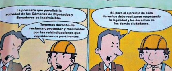 Dos palabras acerca del cómic sobre el derecho de huelga