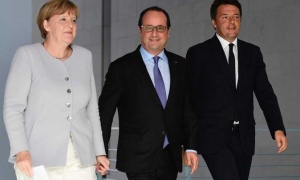 Renzi, Merkel y Hollande se reúnen hoy para 'relanzar la Unión Europea'