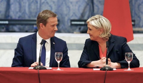 Marine Le Pen nombrará primer ministro a Dupont-Aignan, si gana