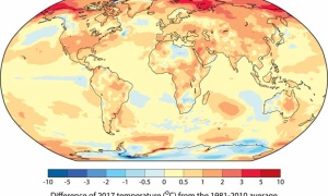 2017, uno de los tres años más cálidos de los que se tienen datos