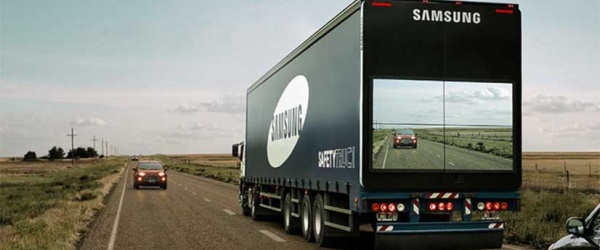 Samsung inventa el 'camión transparente' para mejorar la seguridad en las rutas