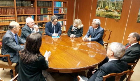 La Corte de Justicia de Salta en pleno recibe al Ministro de Justicia, Germán Garavano