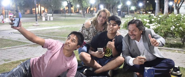 Sáenz supervisa la marcha de las obras municipales en el Parque San Martín