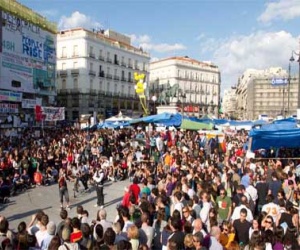 Los 'indignados' de la Puerta de Sol