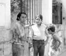 Años setenta, saludando a mi amigo y protector Rolo Fortuny