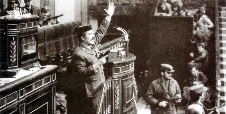 El teniente coronel Tejero en el Congreso