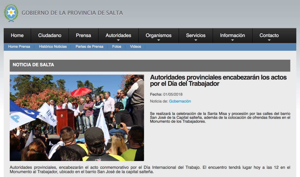 Noticia publicada por el gobierno de Salta mt_nothumb