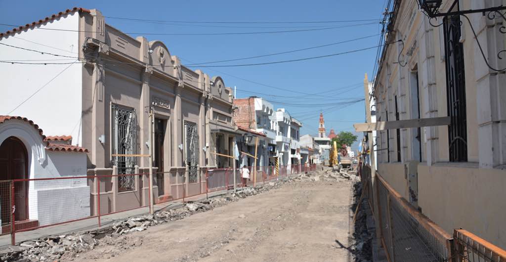 Obras municipales en el centro de Salta