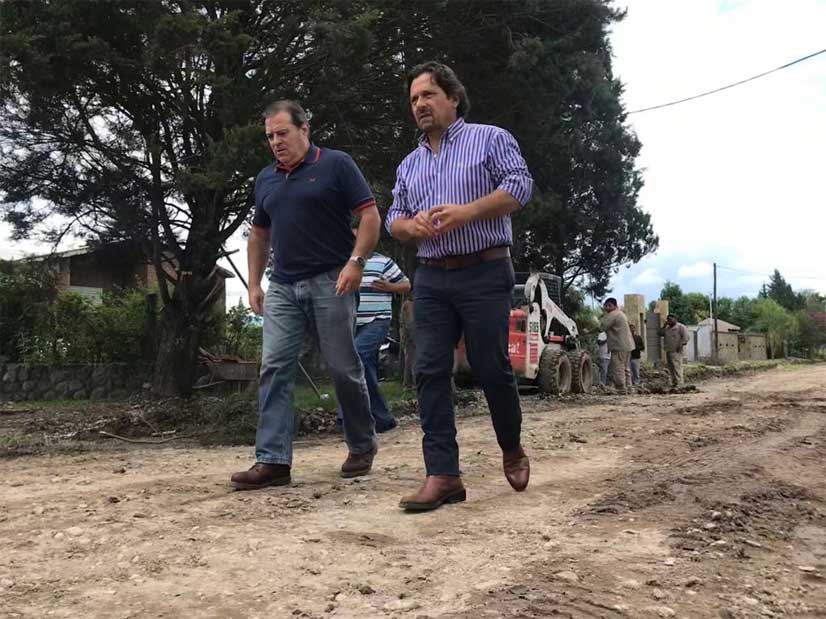 El intendente Sáenz recorre las obras