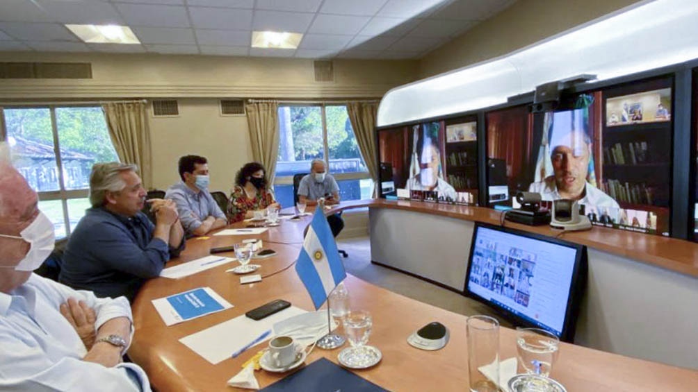 Imagen de la reunión del presidente Fernández con los gobernadores