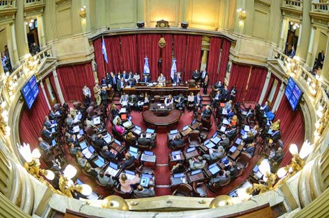 Recinto de la Cámara de Senadores de la Argentina