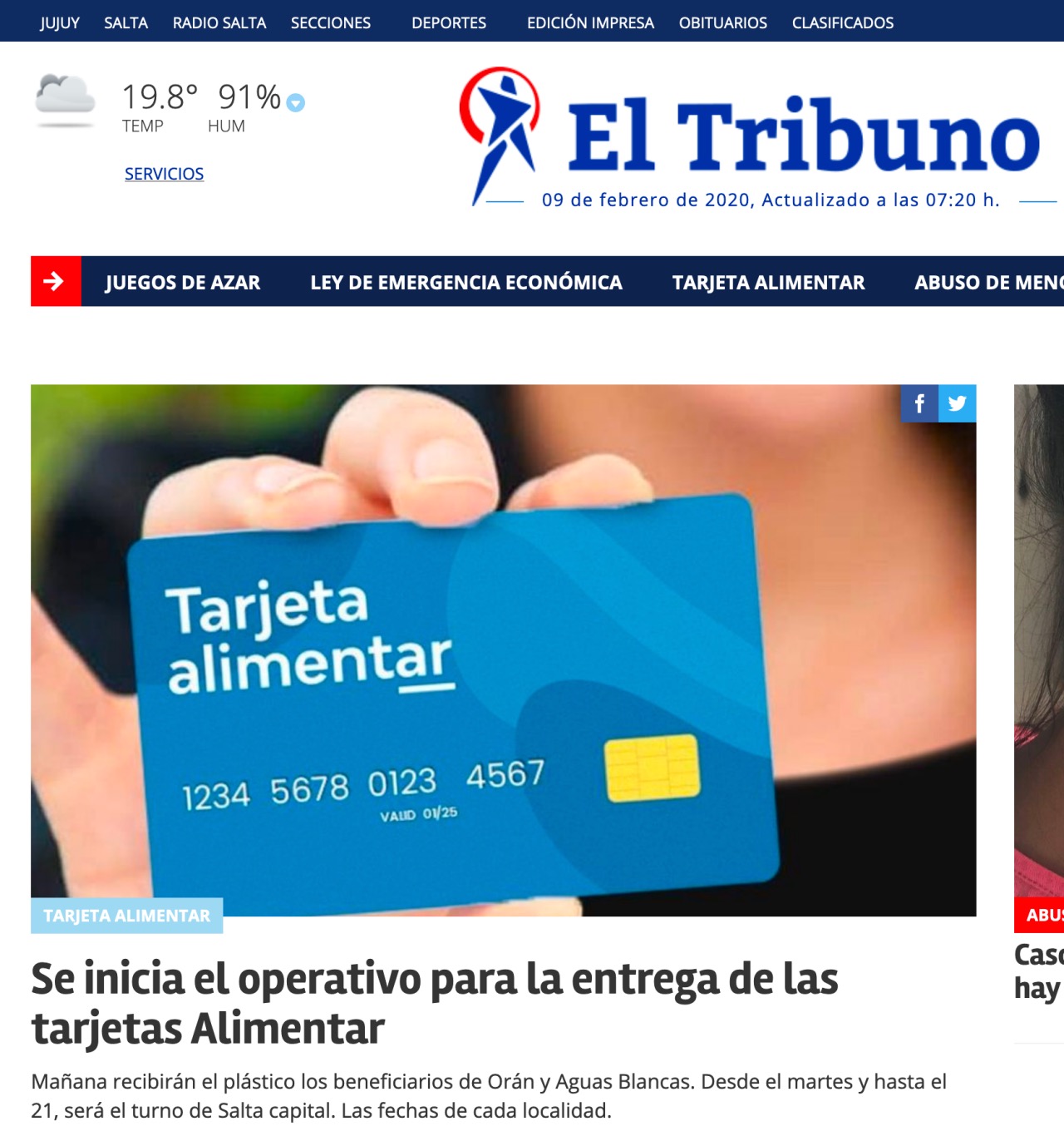 Titular de El Tribuno de Salta