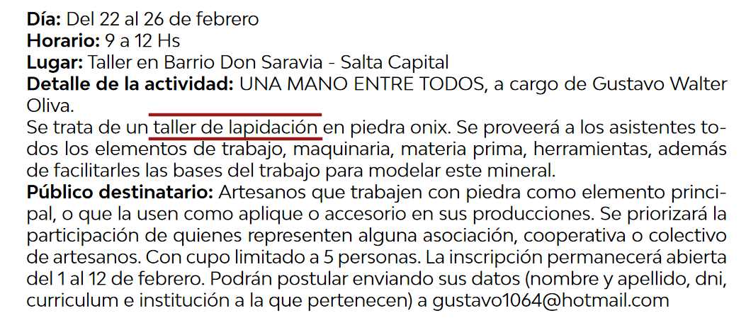 Anuncio oficial del gobierno de Salta