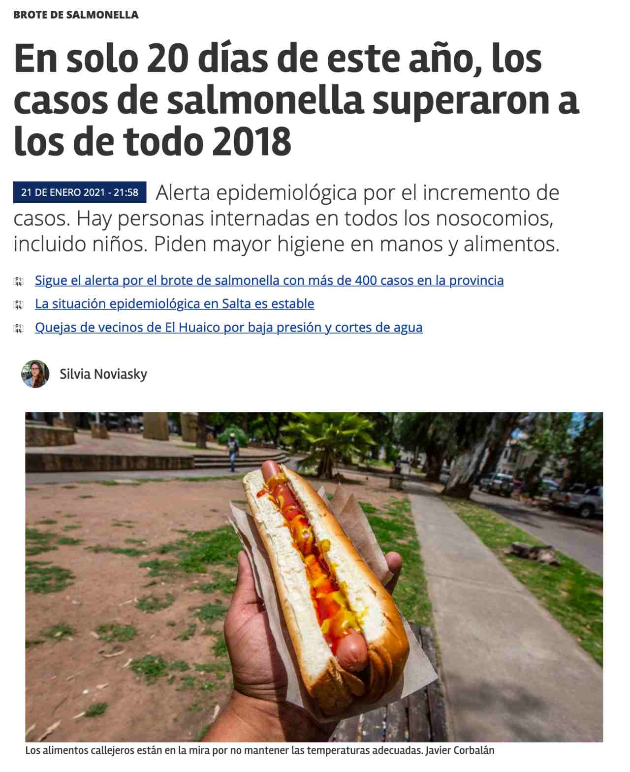 Publicación de un diario de Salta